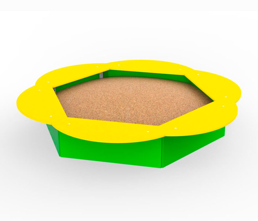 Песочница "Цветок" 200*150 см АФ-79