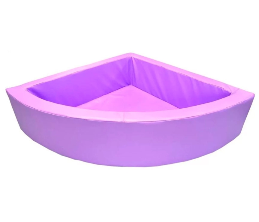 Детский сухой бассейн угловой R140xH40-R200xH40 светло-сиреневый ЛА521