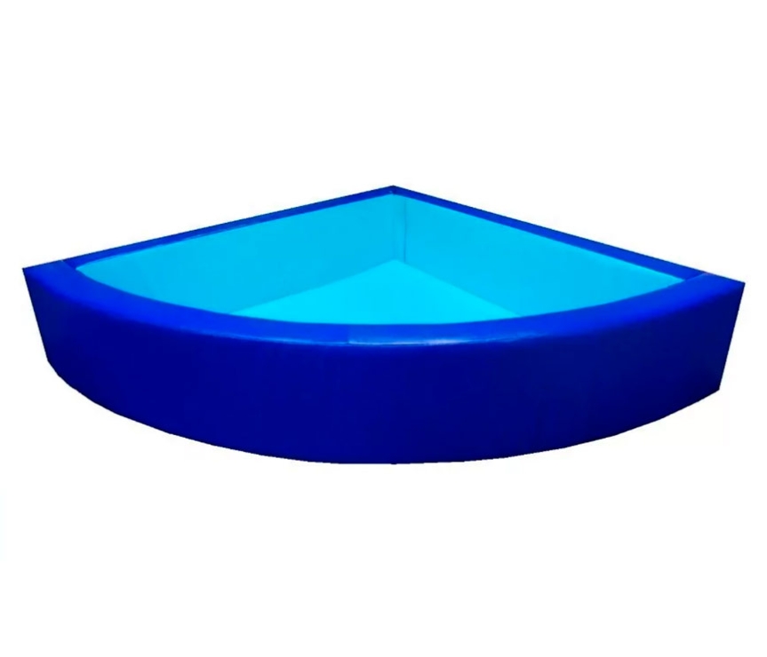 Детский сухой бассейн угловой R140xH40-R200xH40 синий/голубой ЛА477