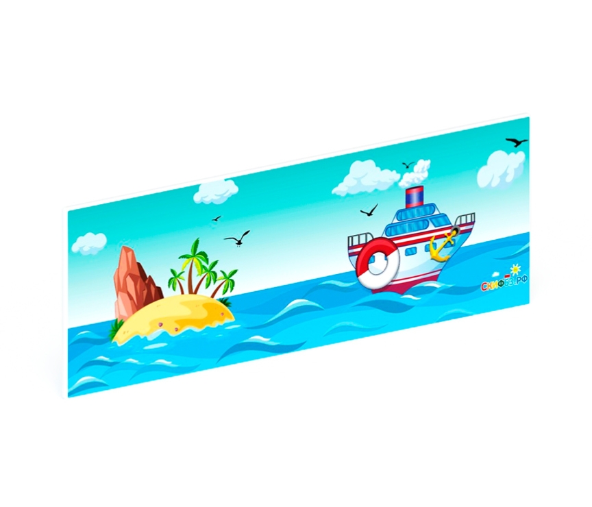 Ограждение из фанеры и бруса "Морской" СК-204