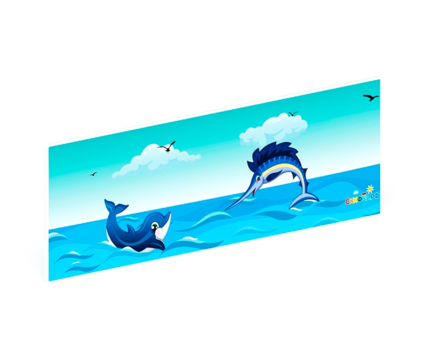 Ограждение из фанеры и бруса "Морской" СК-204