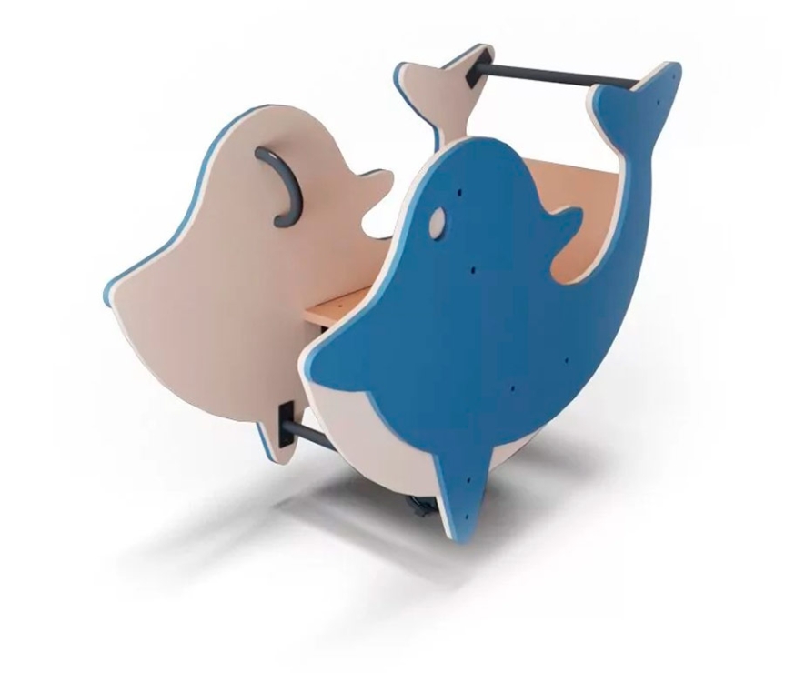 Детская качалка на пружине "Дельфин" ДВ39