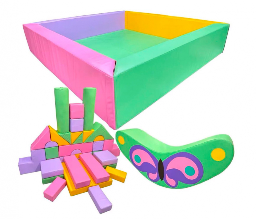 Набор мягких модулей для игровой комнаты " Бабочки" ЛА663