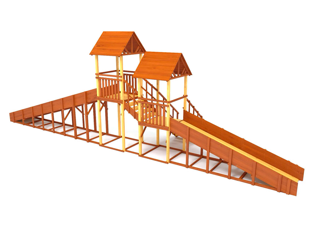 Зимняя горка Савушка Зима 7/4, скат h1 = 1,5 м, h2 = 2,3 м СВ-43 