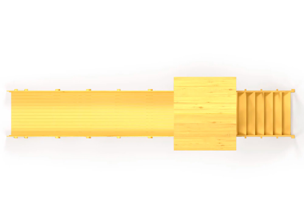 Зимняя горка деревянная Cавушка Зима Wood 5/1, скат h = 1,5 м СВ-48