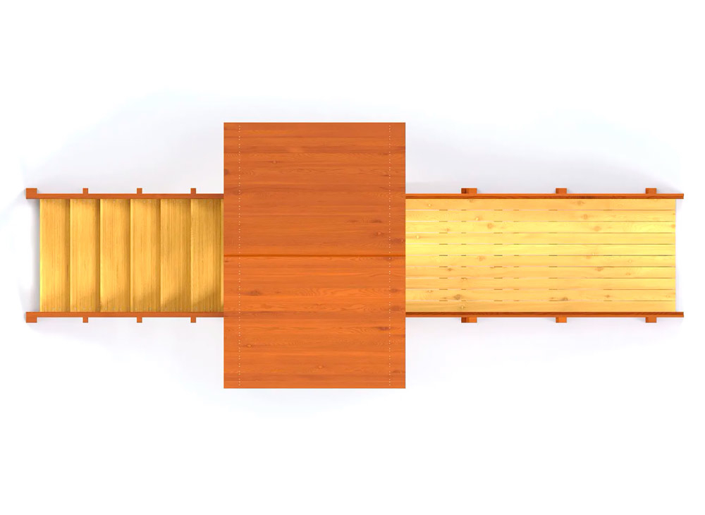 Зимняя горка деревянная Cавушка Зима 5, скат h = 1,5 м СВ-51