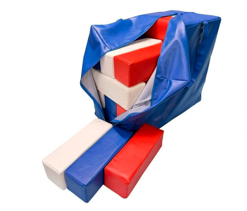 Игровая модульная Дженга 30 брусков 30*10*10 триколор ЛА669