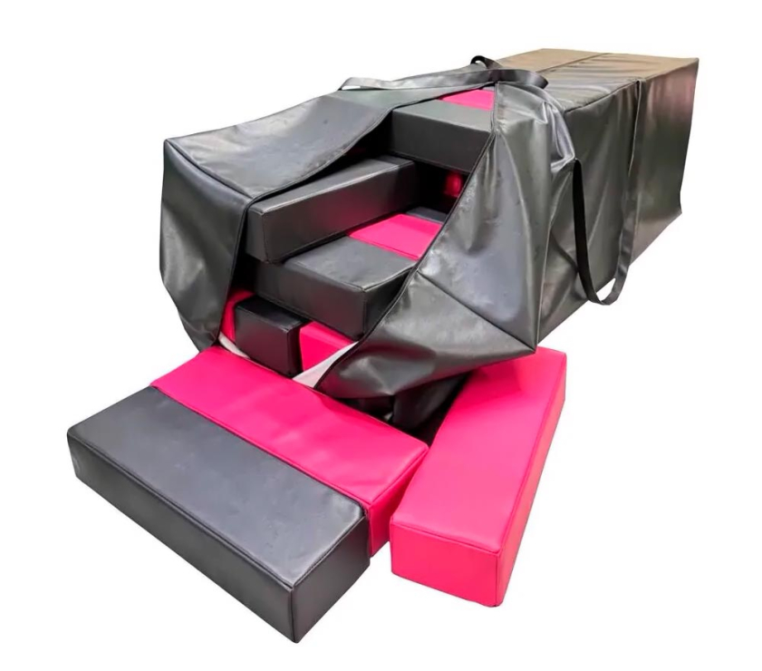 Гигантская мягкая модульная Дженга 45 брусков 50*10*10  см,цвет черный/розовый ЛА686