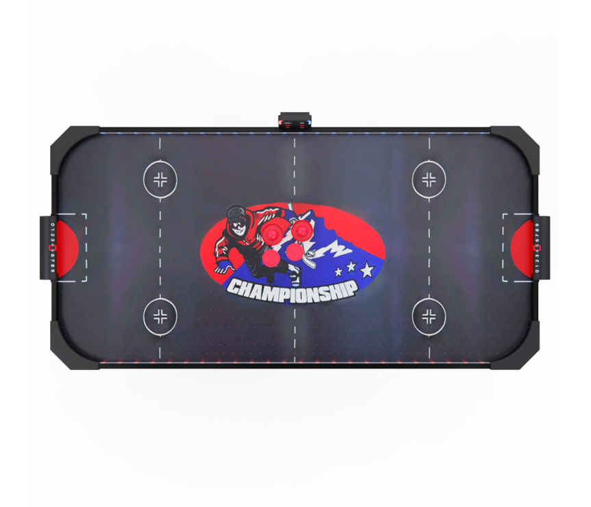Игровой стол аэрохоккей с подсветкой Championship 53" 135 х 65 см, складной, черный DR111