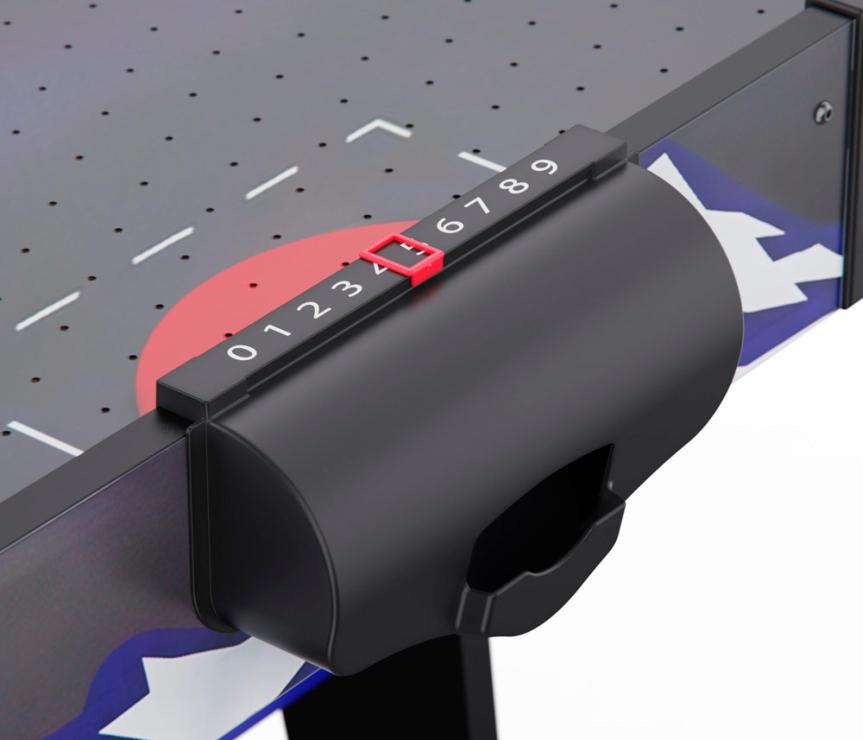 Игровой стол аэрохоккей с подсветкой Championship 53" 135 х 65 см, складной, черный DR111