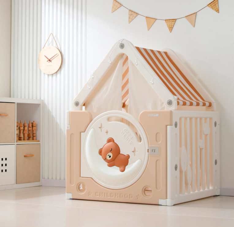 Домик игровой  "Медведь на луне", цвет бежевый UN-06