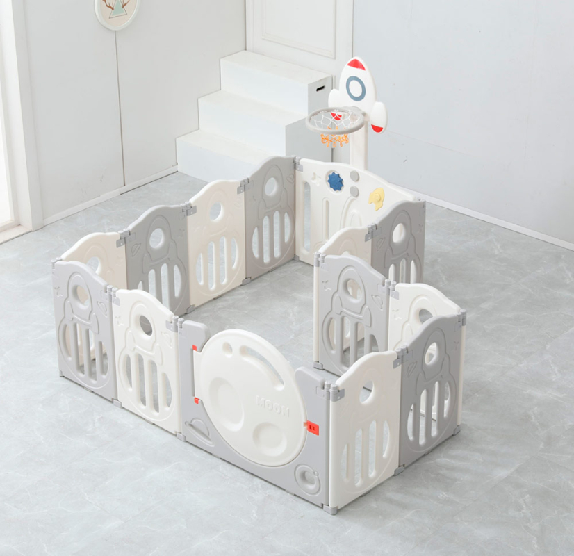 Манеж детский UNIX Kids "Величайший Космос", размер 160x160 см, цвет серый UN-12