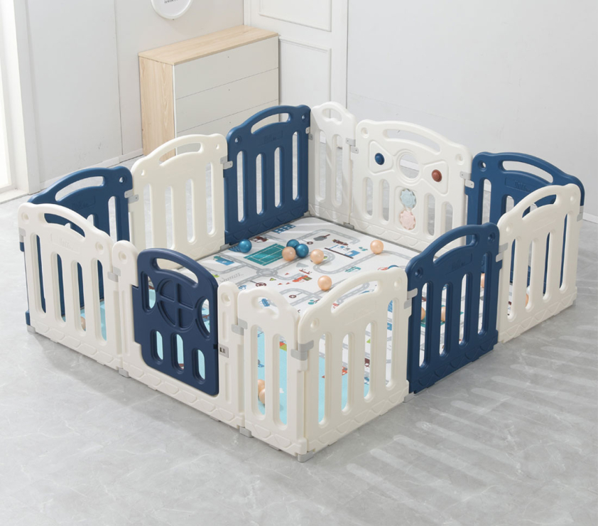 Манеж детский UNIX Kids "Классик", размер 160x180 см, цвет синий UN-19