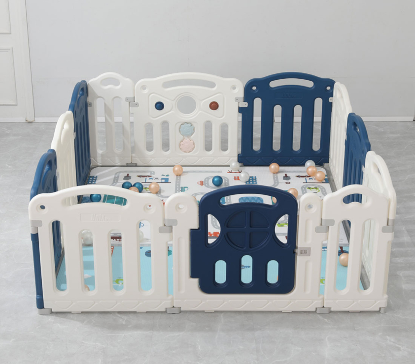 Манеж детский UNIX Kids "Классик", размер 160x180 см, цвет синий UN-19