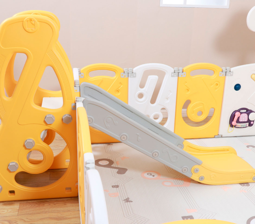 Манеж детский UNIX Kids "Музыка", размер 200x200 см, цвет жёлтый UN-20