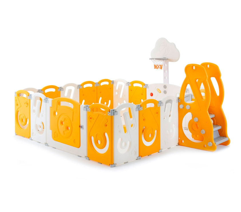 Манеж детский UNIX Kids "Музыка", размер 200x200 см, цвет жёлтый UN-20