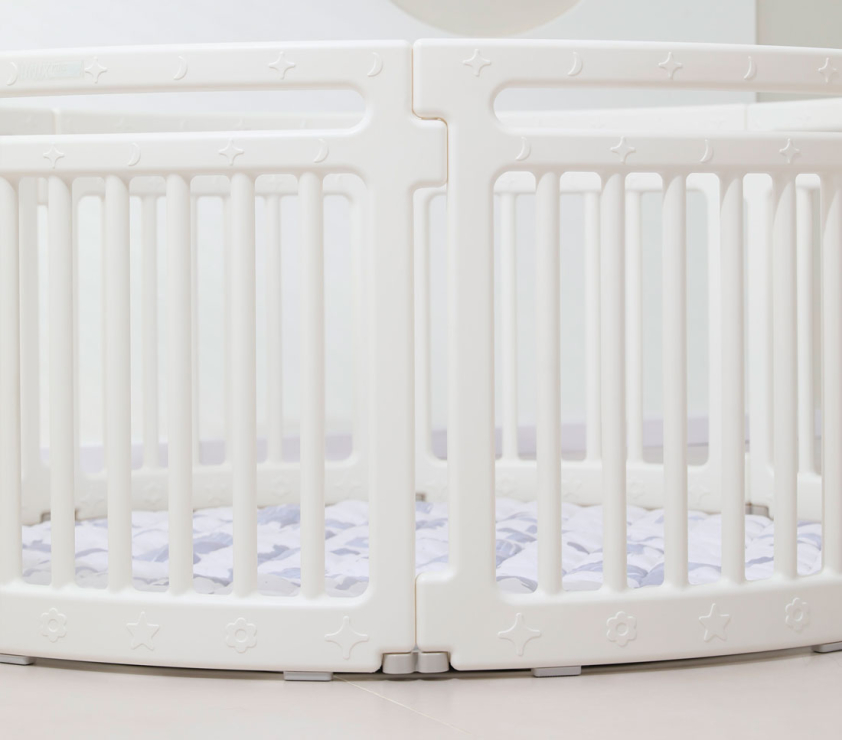 Манеж детский "Классический" круглый, диаметр 150 см, цвет белый UN-26