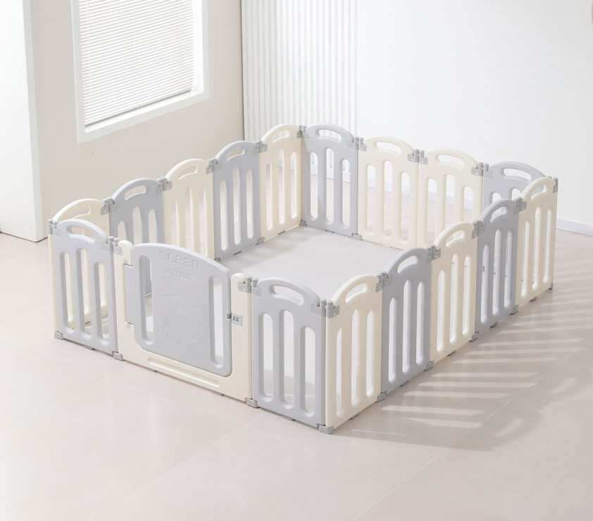 Манеж детский UNIX Kids "Океан", размер 188 x 151 см, цвет серый UN-28