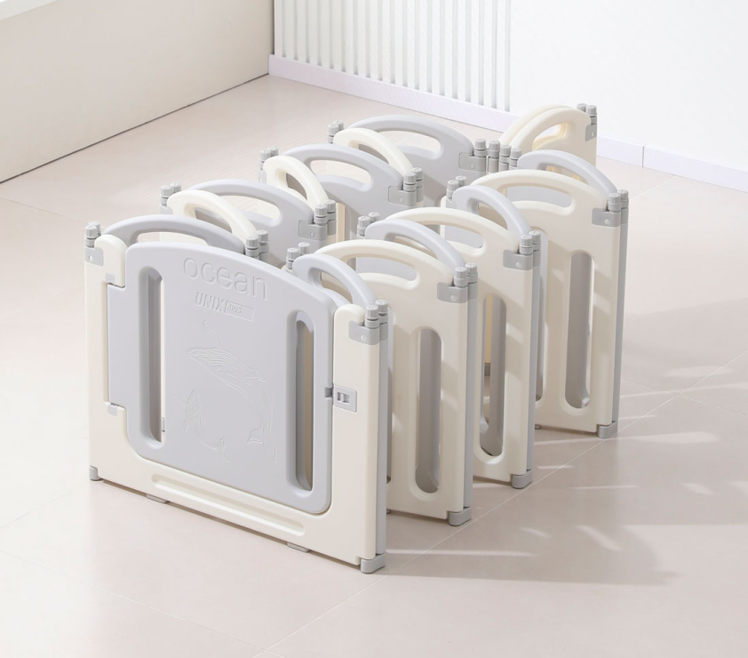 Манеж детский UNIX Kids "Океан", размер 188 x 151 см, цвет серый UN-28