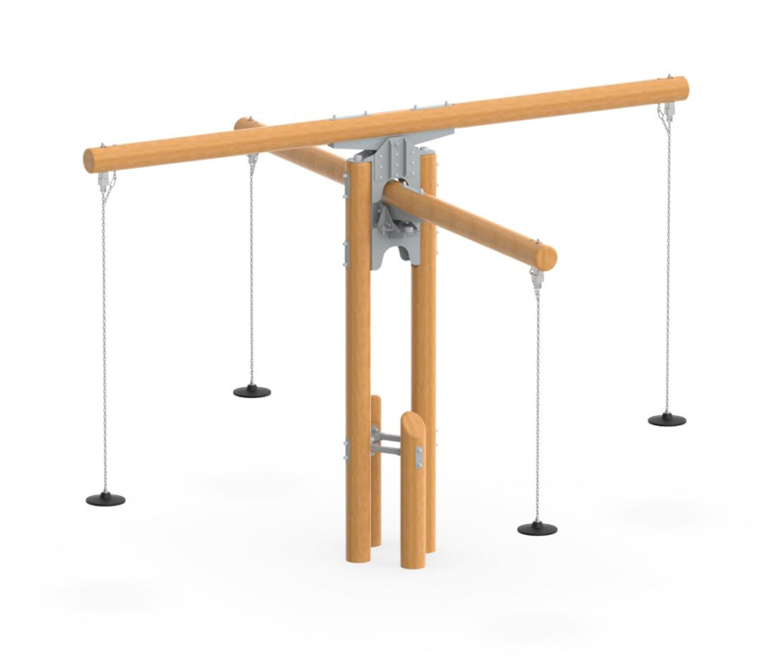 Качели на брусе «Двойное коромысло» 4 места АФ-627