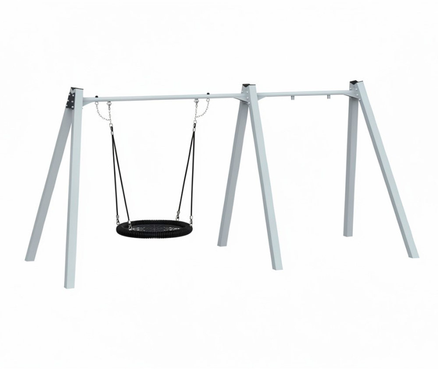 Качели на металлических стойках «Гнездо + 1 подвес», 1 подвес на выбор АФ-616