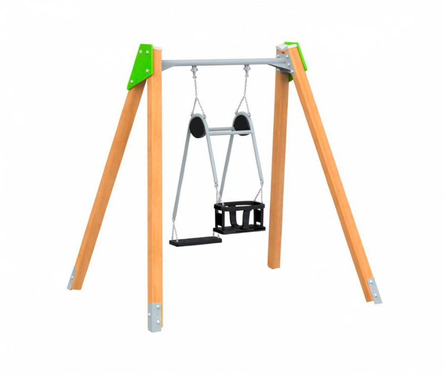 Качели на брусе «Родитель и дитя» одинарные АФ-614