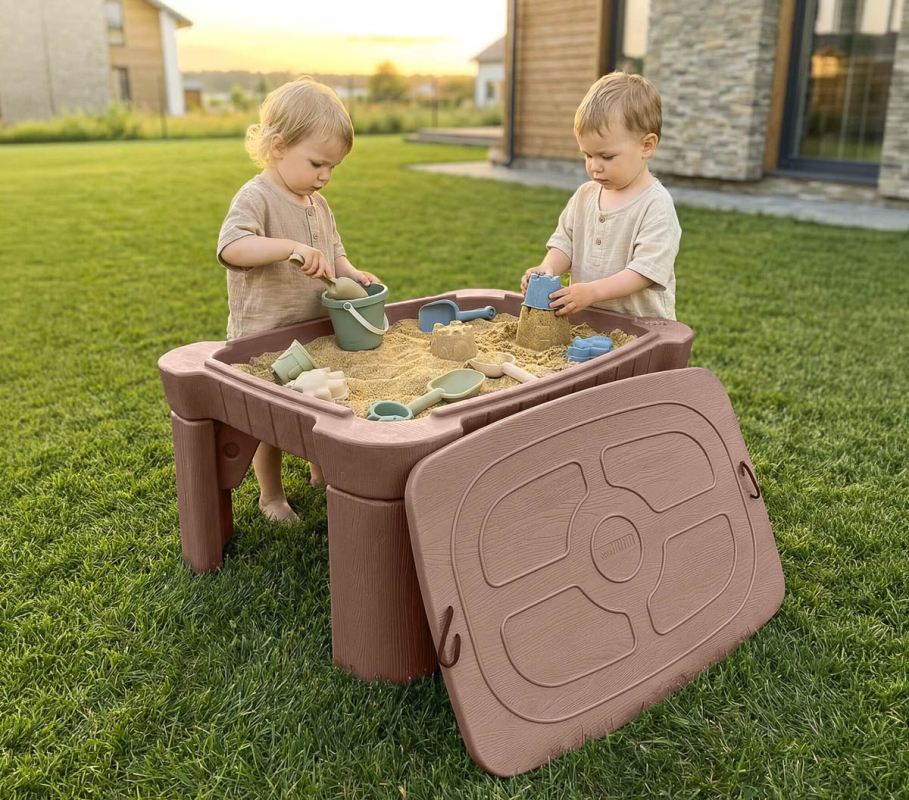 Песочница UNIX Kids стол с крышкой 96 х 66 см, цвет коричневый UN-49