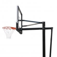 Баскетбольная стационарная стойка, щит 136х80 см из закаленного стекла,  ДР249