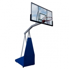 Баскетбольная мобильная стойка клубного уровня, щит 180х105 см из закаленного стекла ДР262