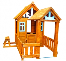 Игровой деревянный домик с верандой OG-27