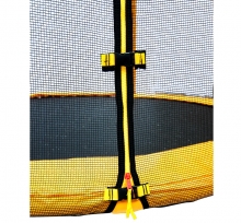 Детский батут с защитной сеткой d=2,4 м жёлтый VT-190