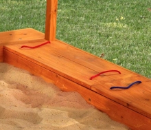 Деревянная песочница с навесом-тентом 163*153*130 см PR-33