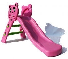 Детская пластиковая горка Панда розовая 1,1 м VT-372
