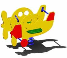 Детская качалка-балансир на пружине Самолет для детского сада DZ42