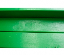 Песочница деревянная уличная для дачи 110*110 см, цвет зеленый OG-08
