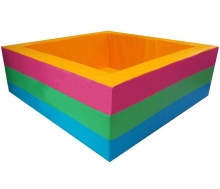 Сухой бассейн квадратный трехцветный 100*100*36 см ЛА38