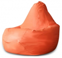 Мягкое кресло-мешок Груша, персиковый, кожзам ЛА44