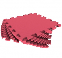 Универсальное напольное покрытие-пазл 4 детали 60*60 см, красный ЛА99