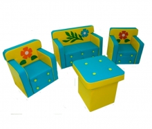 ﻿Набор детской мягкой мебели Ромашка ЛА218