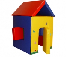 Мягкий игровой домик-трансформер сине-желто-красный 90*90*140 см НЛ-3