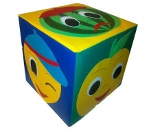 Мягкий кубик с эмоциями Фрукты 30*30 см ЛА162