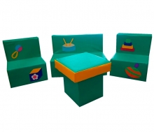 Комплект мягкой игровой мебели Пупс зеленый ЛА212
