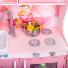 Игровая кухня с холодильником, 3 секции, высота 102 см, розовая PR-44