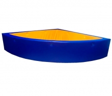 Детский сухой бассейн угловой R100xH30-R200xH40 синий ЛА477