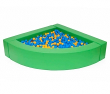 Детский сухой бассейн угловой R100xH30-R200xH40 зеленый ЛА478