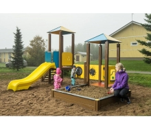 Детская площадка с песочницей и горкой NS59