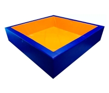 Сухой бассейн квадратный без аппликаций, до 150 см, цвет синий ЛА487
