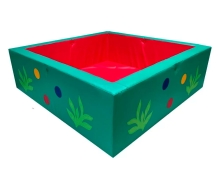 Сухой бассейн квадратный "Лужайка", до 150 см, цвет зеленый ЛА490