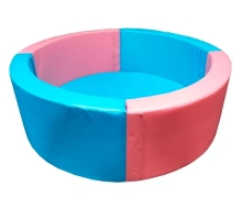 Сухой бассейн круглый H40, D120-200 см, голубой/розовый ЛА510