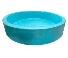 Сухой бассейн круглый однотонный, H40, D120-200, цвет голубой ЛА501